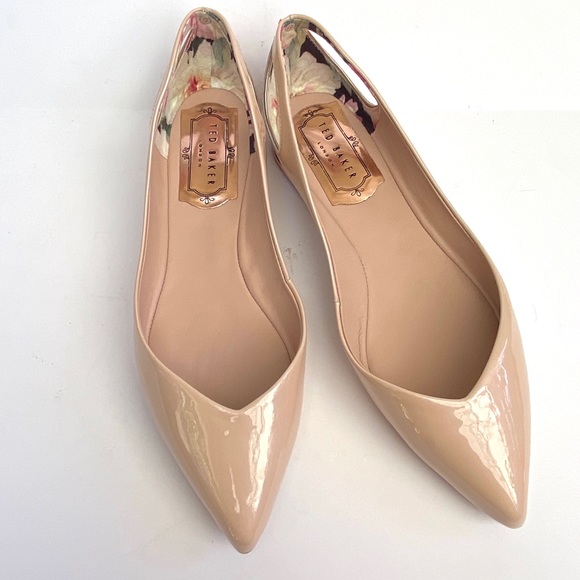 Ted Baker London Shoes - Ted Baker Ballet Patent Leather nude Flat Shoes